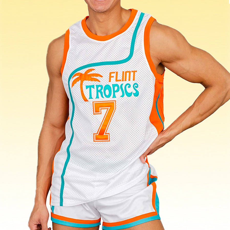 Flint Tropics Custom Basketball Jersey Add Your Name and Number Adult Halloween Costume